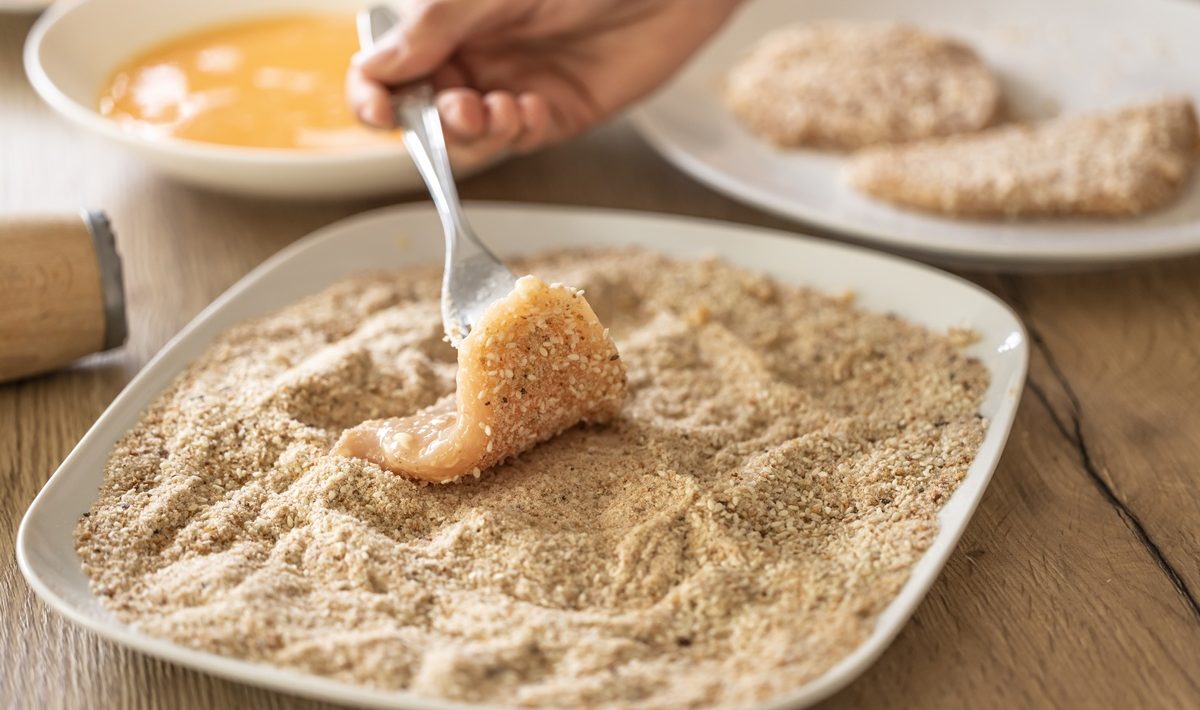 Het paneer van vlees.